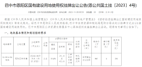 巴中市恩阳区国有建设用地使用权挂牌出让公告(恩公共国土挂〔2023〕4号)
